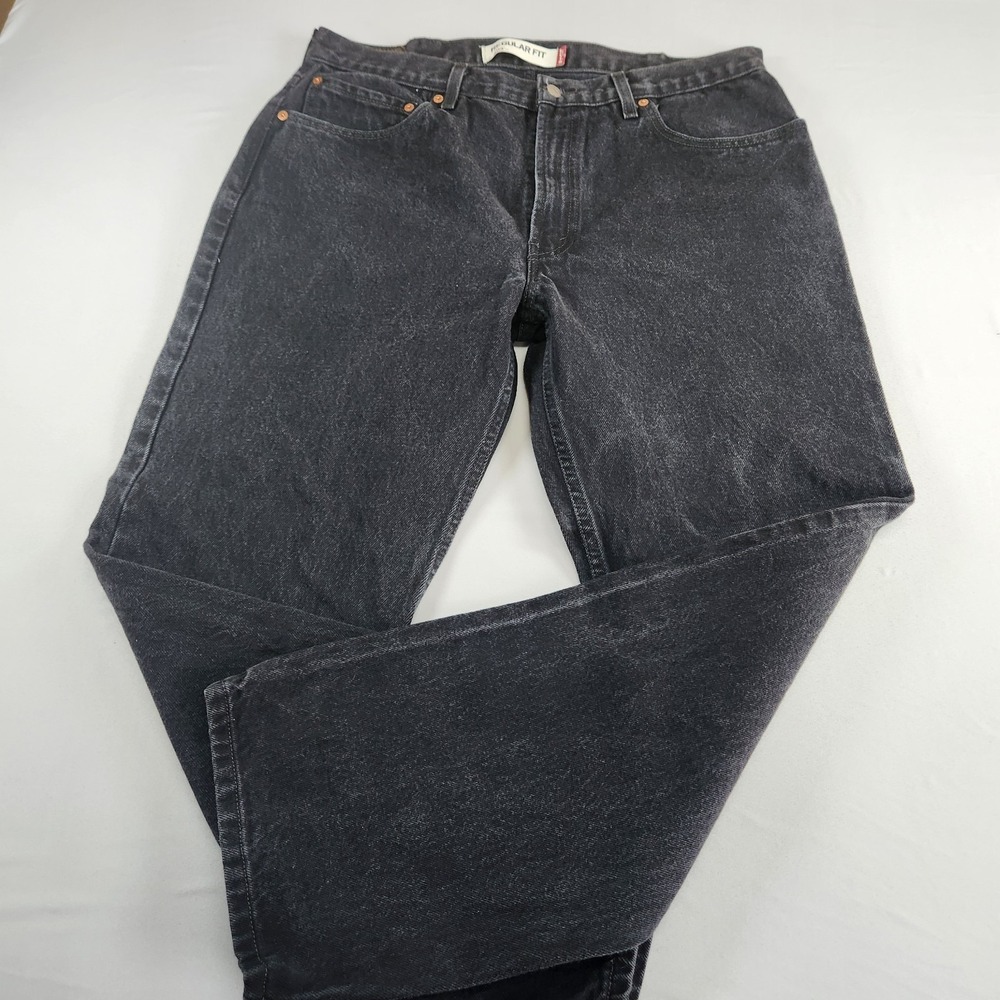 Vintage Levi's 505 Regular Fit Men's Jeans Size 38x32 (Fit 36x31) Black Y2K